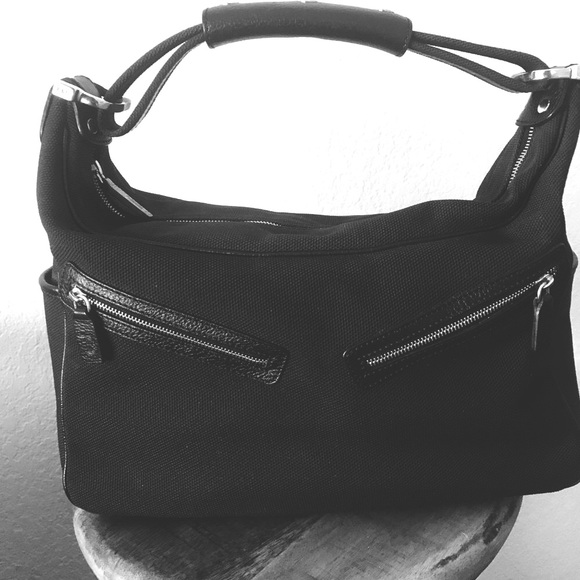 Rare TOD’S Miky Black Canvas Shoulder Bag - Picture 2 of 8